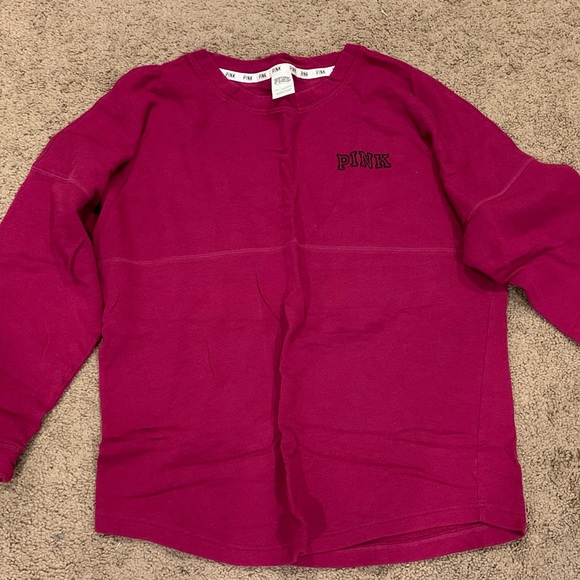 PINK Victoria Secret Love Spirit Jersey Sweatshirt - Picture 2 of 3